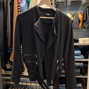 Nu (luxury boutique) Black Zippered Jacket from Denmark (S/M)